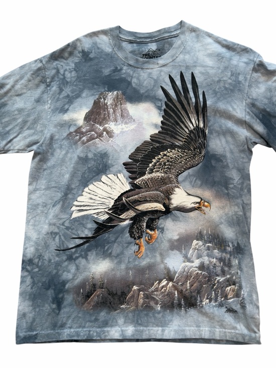 The Mountain Other - Vintage 90s The Mountain Eagle Tee Tie Dye Nature Graphic Mens M